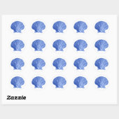 Stickers Coquillage bleu tropical (Feuille)