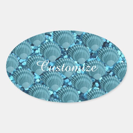 Stickers Coquillage turquoise (Devant)