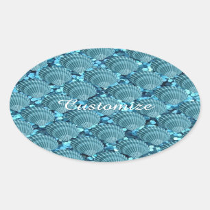 Stickers Coquillage turquoise