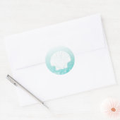 Stickers Coquillages turquoises et blancs (Enveloppe)
