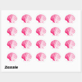 Stickers Coquille de la mer Rose profonde (Feuille)