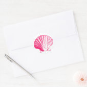Stickers Coquille de la mer Rose profonde (Enveloppe)