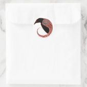 Stickers Corbeau Celtique Morrigan, Blanc (Sac)
