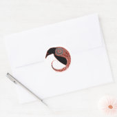 Stickers Corbeau Celtique Morrigan, Blanc (Enveloppe)