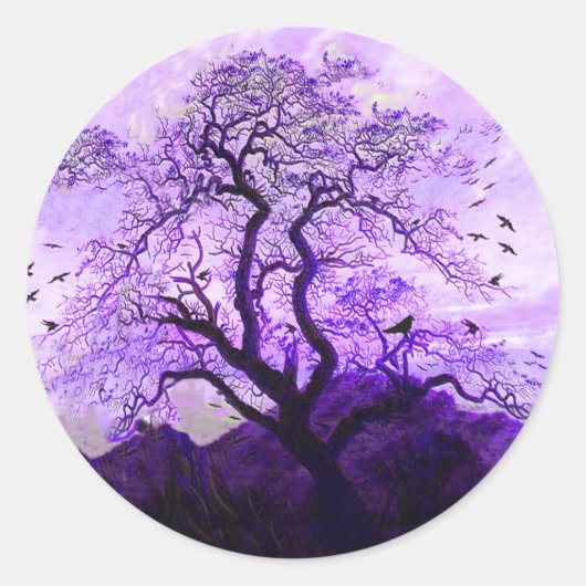 Stickers Corbeau Purple Crow Tree Hills (Devant)
