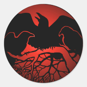 Stickers Corbeau Raven Cadeaux Raven Crow Art Stic