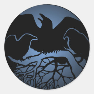 Stickers Corbeau Raven Cadeaux Raven Crow Art Stic