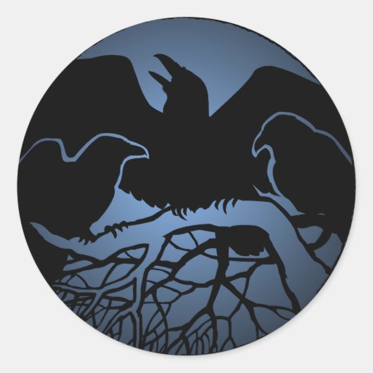 Stickers Corbeau Raven Cadeaux Raven Crow Art Stic (Devant)