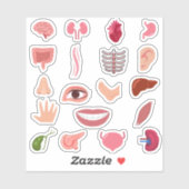 STICKERS CORPORELS HUMAINS (Feuille)