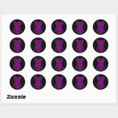 Stickers Corset noir et violet élégant (Feuille)