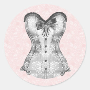 Stickers Corset Rose élégant