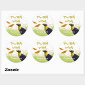 Stickers Costa Rica Pura Vida Toucan (Feuille)