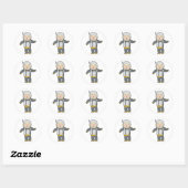 Stickers Costume spatial gris astronaute (Feuille)