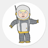 Stickers Costume spatial gris astronaute (Devant)