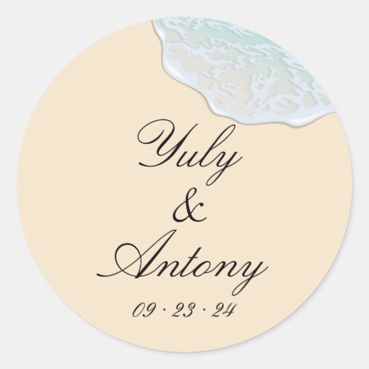 Stickers Côté Moderne Mariage Beach Round Set (Devant)