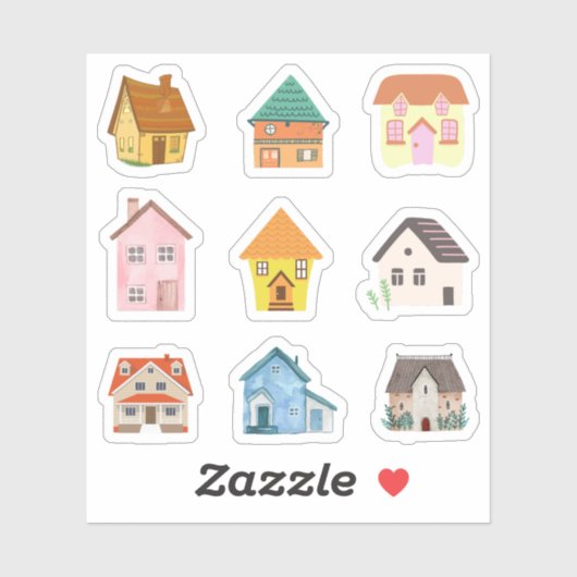 Stickers Cottage (Feuille)
