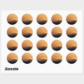 Stickers Coucher de soleil orange (Feuille)