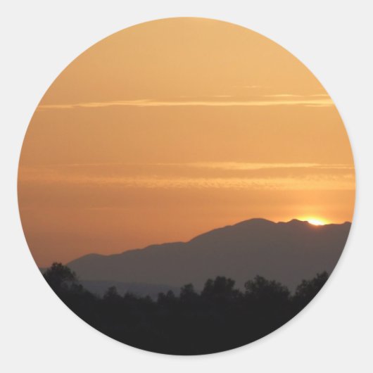 Stickers Coucher de soleil orange (Devant)