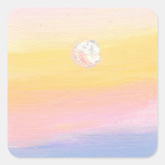Stickers Coucher de soleil rose (Devant)