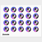 Stickers Coucher de soleil tropical (Feuille)