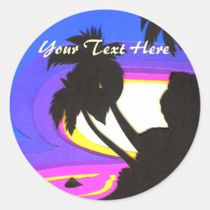 Stickers Coucher de soleil tropical