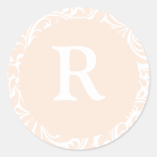 Stickers Couleur Ivoire Monogramme R Pour Monogr M (Devant)