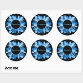 Stickers Couleurs De Bleu Starburst (Feuille)