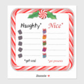 Stickers Coupe Personnalisée pour les Naughty ou N (Feuille)