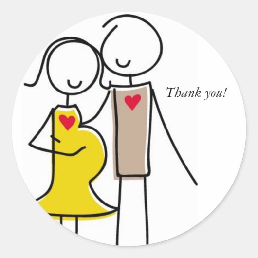 Stickers Couple Attendus, Neutre Genre (Devant)