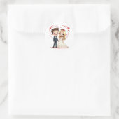 Stickers Couple du jour du mariage (Sac)