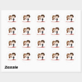 Stickers Couple Mariage doux (Feuille)