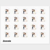 Stickers Couple Mariage mignon (Feuille)