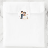 Stickers Couple Mariage mignon (Sac)