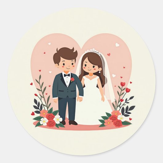 Stickers Couple Mariage Sweethee (Devant)