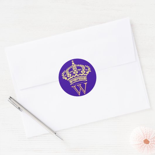 Stickers Couronne avec monogramme (Enveloppe)