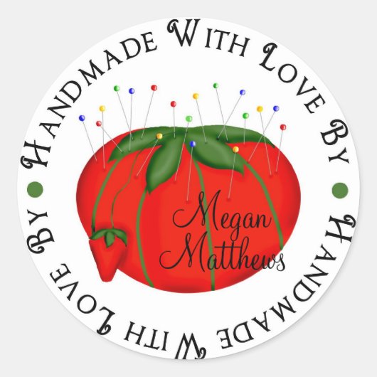 Stickers coussin à épingles de tomate à coudre (Devant)