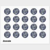Stickers Cowboy Denim et Cowboy Bleus (Feuille)