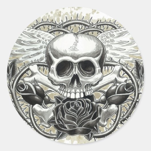 Stickers crâne ailé (Devant)