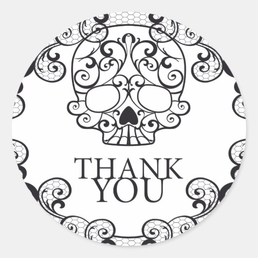 Stickers crâne Fancy Merci de Calavera (Devant)