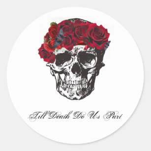 Stickers crâne - Jusqu'à la mort Faites-nous parti