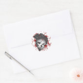 Stickers crâne mohawk anarchie (Enveloppe)