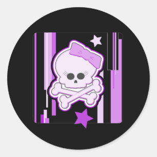 Stickers crâne pourpre Punk