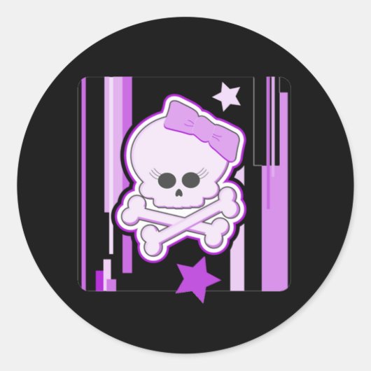 Stickers crâne pourpre Punk (Devant)