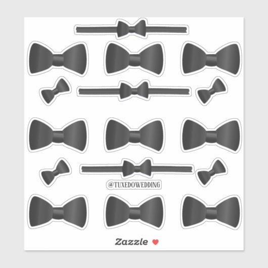 Stickers Cravate Cute Bow sur mesure en vinyle cou (Feuille)