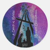 Stickers crèche en verre tendu (Devant)