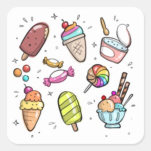 Stickers Crème de glace (Devant)