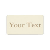 Stickers crème et beige ou Étiquette avec/ texte p (Devant)