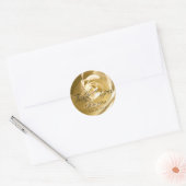 Stickers Crème Rose Merci de mariage favori (Enveloppe)