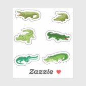 Stickers crocodile (Feuille)