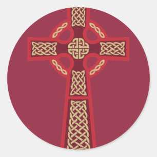 Stickers Croix celtique rouge